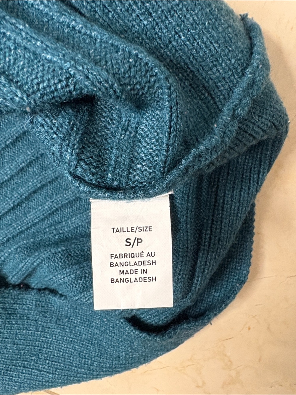 ⭐️ Suzy Shier Teal V-Neck Oversized Drop Stitch Ribbed Sweater - size Small - Picture 3 of 10
